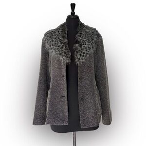 Glamorous faux fur rayon blazer